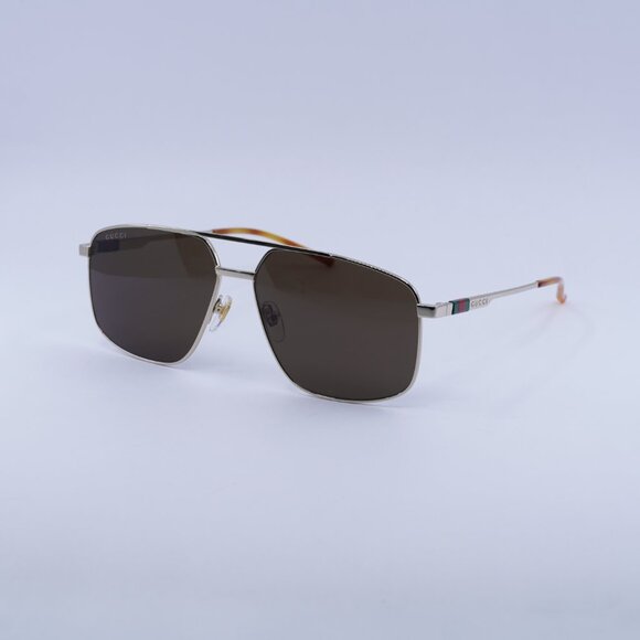 🕶️ New Gucci GG1676S 002 Sunglasses - Gold Frame, Brown Lenses - Picture 1 of 11